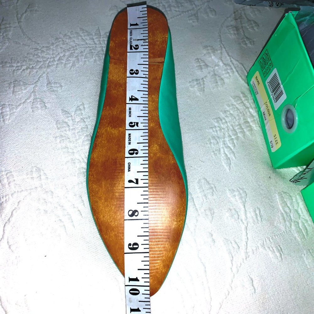 Pointy Toe Retro Pinup Ballet Flats Collectif Lulu Hun London Lidia MINT 8 NWT - Picture 10 of 14